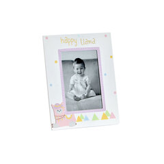 Фото рамка DKD Home Decor S3021813 Стеклянный Розовый Белый Детский пламя Деревянный MDF (17 x 1,5 x 22 cm) (10 x 15 cm) цена и информация | Рамки, фотоальбомы | 220.lv