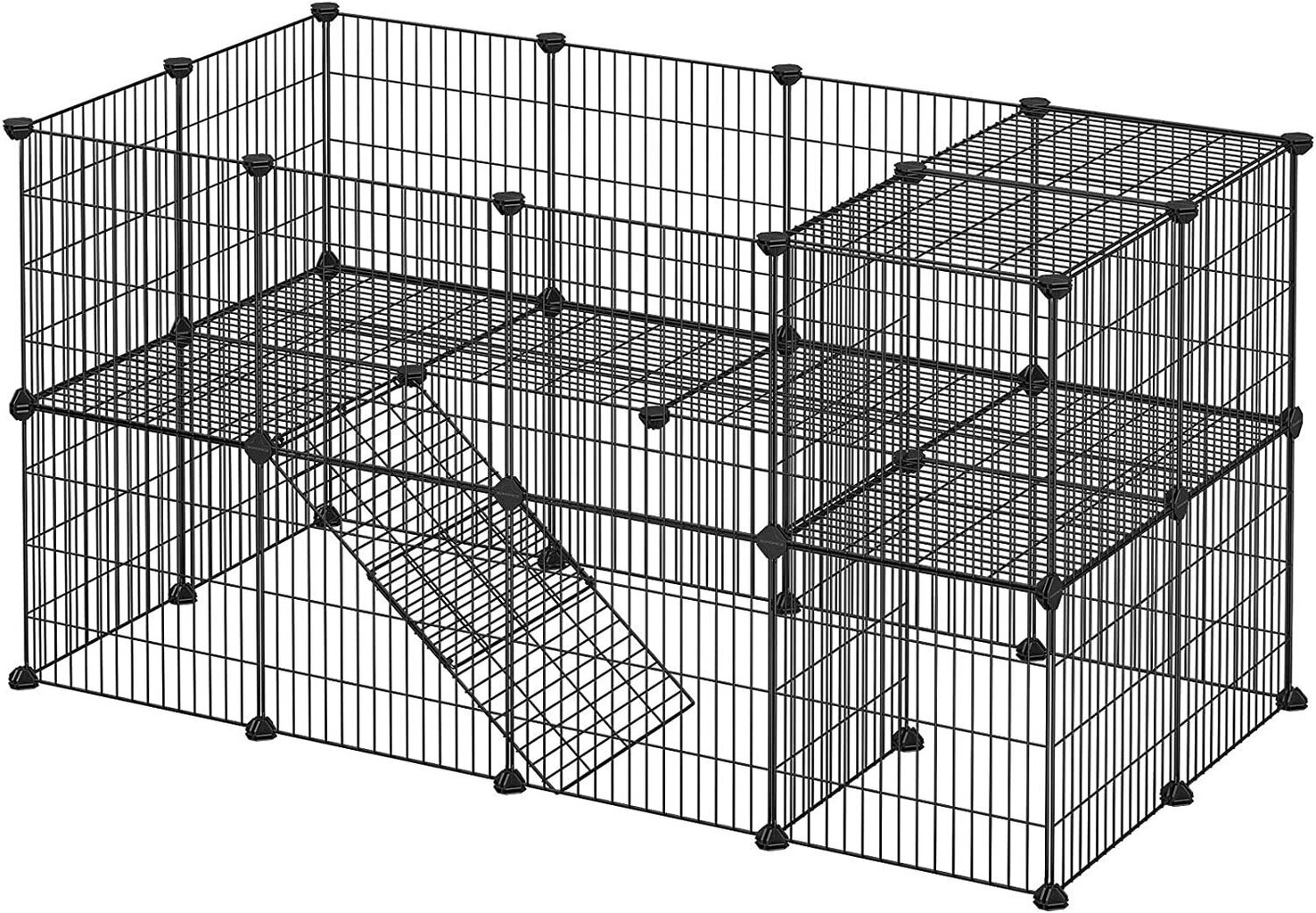 Būris maziem dzīvniekiem Songmics, 2 līmeņi, 143x73x71cm cena un informācija | Būri un aksesuāri grauzējiem | 220.lv