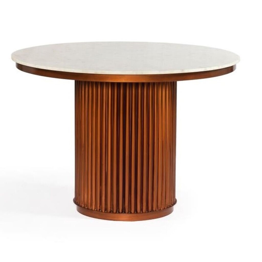 Pusdienu galds DKD Home Decor Metāls Marmors (110 x 110 x 76 cm) cena un informācija | Virtuves galdi, ēdamgaldi | 220.lv