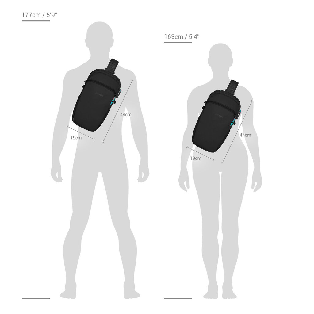 Pret-zādzību mugursoma Pacsafe Eco 325 12L, pelēka цена и информация | Sporta somas un mugursomas | 220.lv