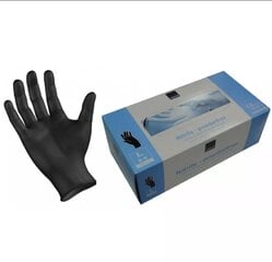 Одноразовые нитриловые перчатки Abena Classic Sensitive черные 100 шт. цена и информация | Рабочие перчатки | 220.lv