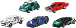 Automašīnu komplekts Hot Wheels Retro Entertainment DMMC55-956N, 5 gab. cena un informācija | Rotaļlietas zēniem | 220.lv