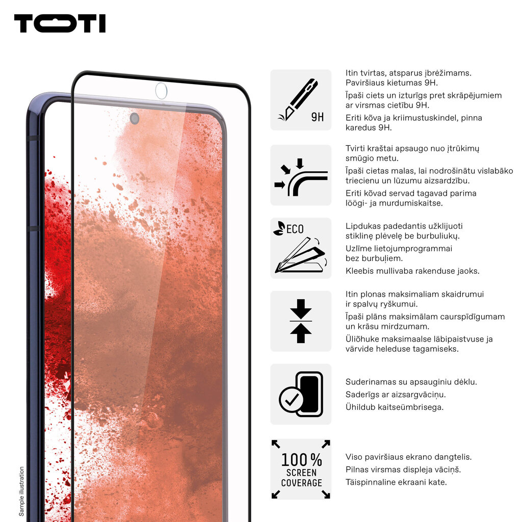 Aizsargstikls Toti Premium Samsung Galaxy A54 cena un informācija | Ekrāna aizsargstikli | 220.lv