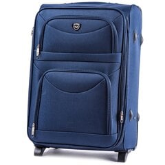 Средний чемодан Wings 6802, М, синий цена и информация | Чемоданы, дорожные сумки | 220.lv