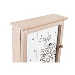 Шкаф для ключей DKD Home Decor Натуральный Белый Деревянный MDF (22 x 7 x 25 cm) цена и информация | Детали интерьера | 220.lv