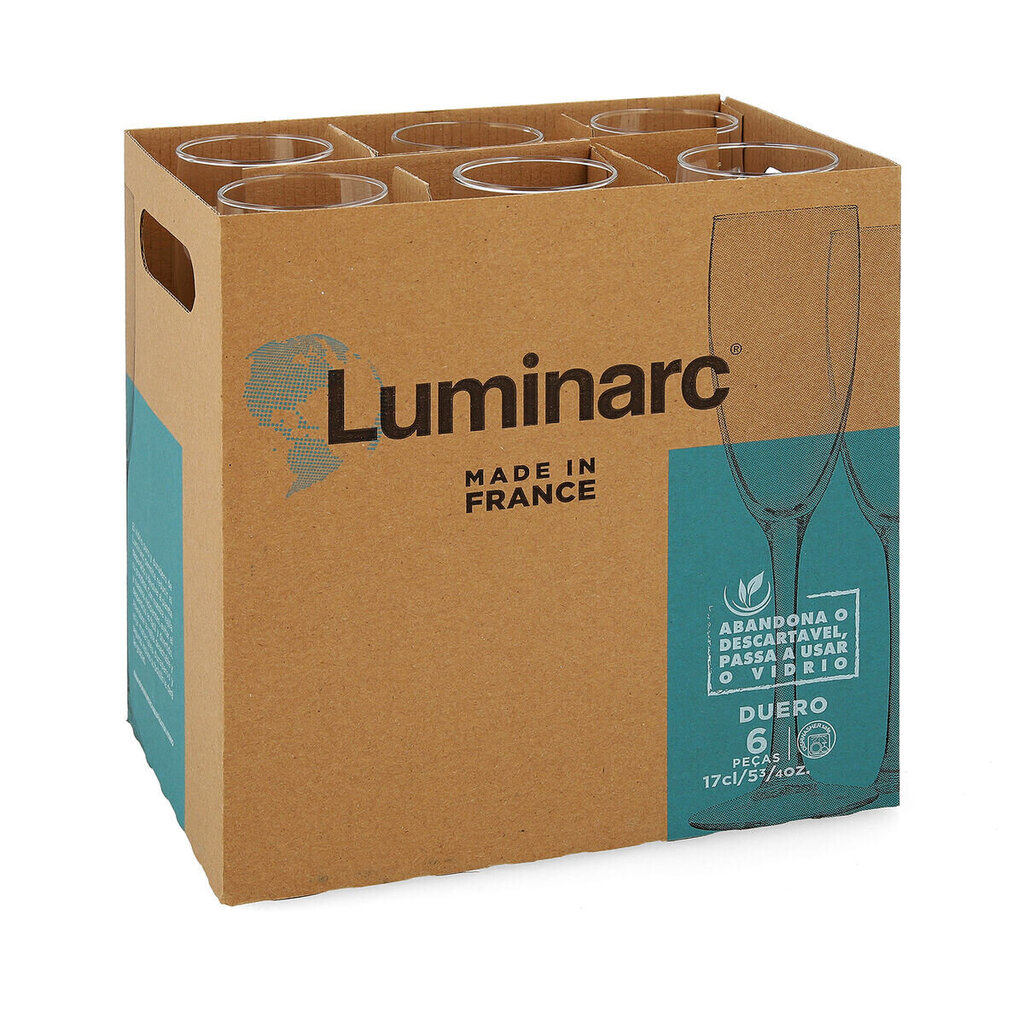 Šampanieša glāze Luminarc Duero (170 ml) (6 gb.) cena un informācija | Glāzes, krūzes, karafes | 220.lv