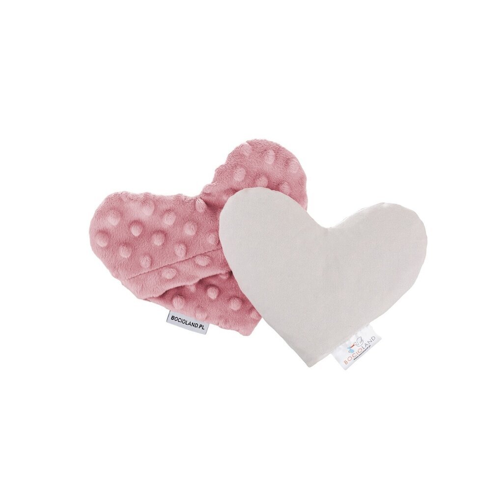 Ķiršu kauliņu spilvens sirds Bocioland BOC0218, tumši rozā цена и информация | Spilveni, guļammaisi, konverti jaundzimušajiem | 220.lv