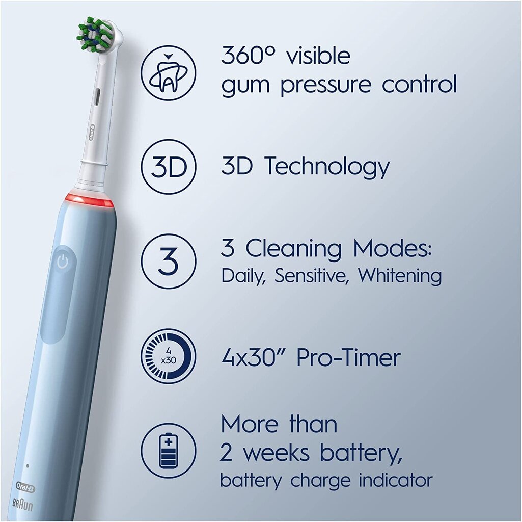 Oral-B Pro 3 3500 Limited Edition, White cena un informācija | Elektriskās zobu birstes | 220.lv