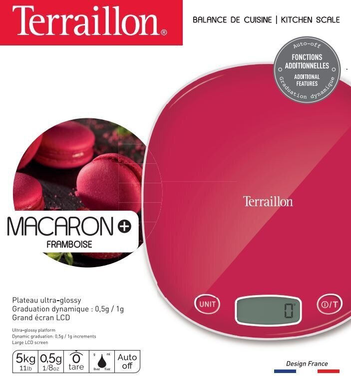 Terraillon Macaron + Framboise cena un informācija | Virtuves svari | 220.lv