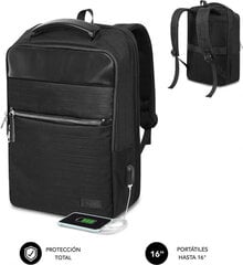 Рюкзак для ноутбука Subblim Business V2 Чёрный цена и информация | Рюкзаки, сумки, чехлы для компьютеров | 220.lv