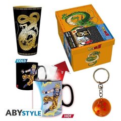 Dragon Ball karstuma redzamības krūze, 3D atslēgu piekariņš un stikla dāvanu komplekts cena un informācija | Datorspēļu suvenīri | 220.lv