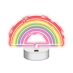 Neona dekors uz statīva LED RAINBOW daudzkrāsains NNE09 cena un informācija | Galda lampas | 220.lv