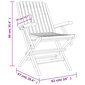 Saliekami dārza krēsli vidaXL, 6 gab., 61x67x90 cm cena un informācija | Dārza krēsli | 220.lv