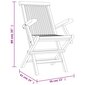Saliekami dārza krēsli vidaXL, 6 gab., 56x61x89 cm, pelēks cena un informācija | Dārza krēsli | 220.lv