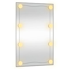 Sienas spogulis ar LED gaismām vidaXL, 50x80 cm cena un informācija | Spoguļi | 220.lv