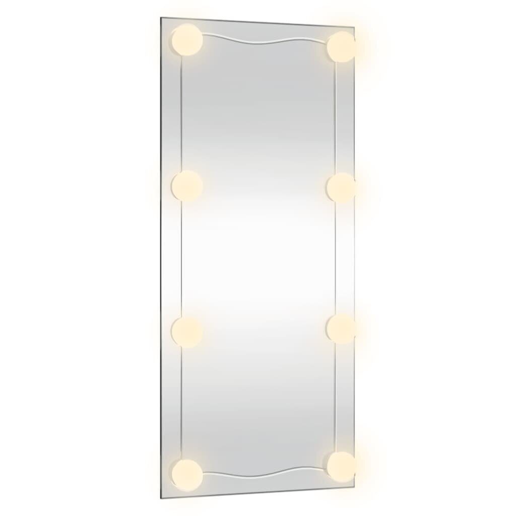 Sienas spogulis ar LED gaismām vidaXL, 50x100 cm cena un informācija | Spoguļi | 220.lv