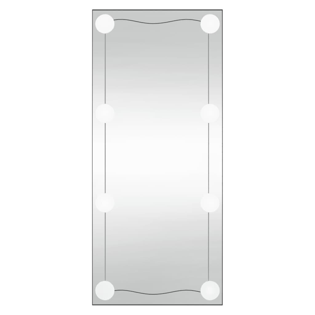 Sienas spogulis ar LED gaismām vidaXL, 50x100 cm cena un informācija | Spoguļi | 220.lv