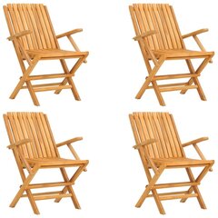 Saliekami dārza krēsli vidaXL, 4 gab., 61x67x90 cm, brūns цена и информация | Садовые стулья, кресла, пуфы | 220.lv