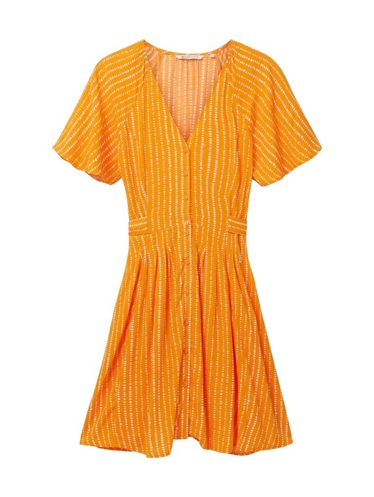Tom Tailor sieviešu kleita 1036602*31713, oranžs/balts 4066887648915 cena un informācija | Kleitas | 220.lv
