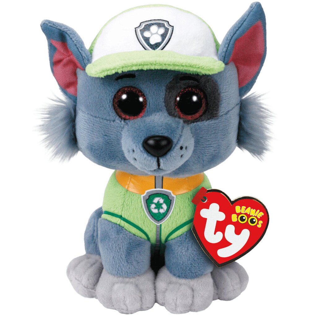 Plīša talismans Paw Patrol Rocky 24cm cena un informācija | Mīkstās (plīša) rotaļlietas | 220.lv