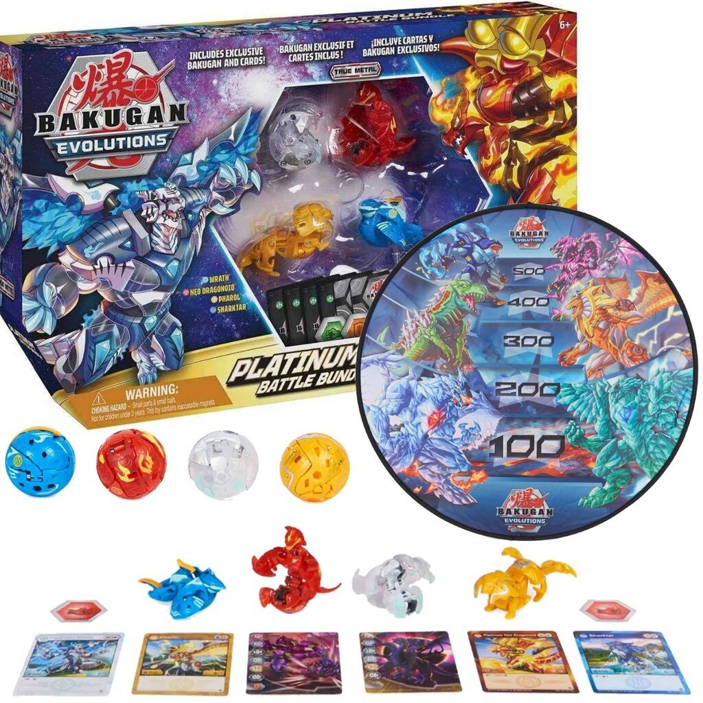 Figūriņas Kartes Platinum Battle Bundle BakuCores Mat Bakugan Evolutions  цена | 220.lv