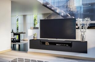 TV galdiņš Bogart Loftia 200, melns cena un informācija | TV galdiņi | 220.lv