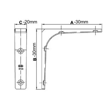 Leņķi 2, 30*30mm, balti, slodze 90kg, 10gab цена и информация | Citi piederumi mēbelēm | 220.lv