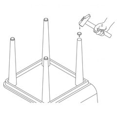 Atdure krēsla kājām 75, 22mm, balta, plastmasas, 10gab. cena un informācija | Citi piederumi mēbelēm | 220.lv