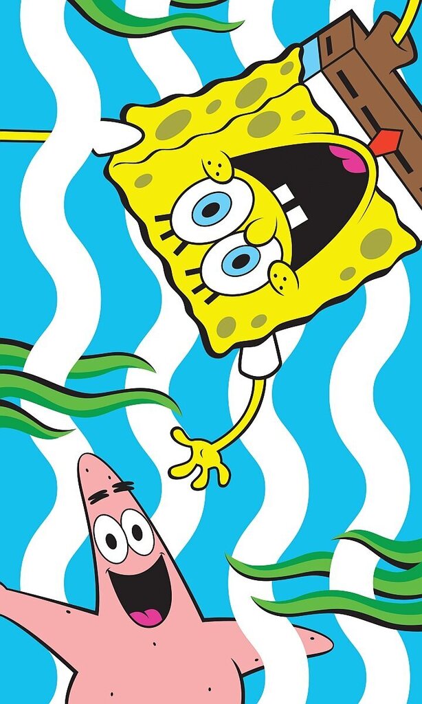 Bērnu dvielis SpongeBob, 30x50 cm cena un informācija | Dvieļi | 220.lv