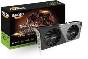 Inno3D GeForce RTX 4070 Twin X2 OC (N40702-126XX-185252N) цена и информация | Видеокарты (GPU) | 220.lv