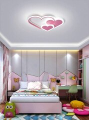 Regulējams LED 66W griestu gaismeklis PINK HEARTS(2700-6500K,5280Lm) цена и информация | Детские светильники | 220.lv