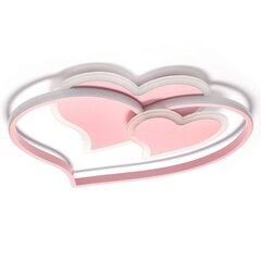 Regulējams LED 66W griestu gaismeklis PINK HEARTS(2700-6500K,5280Lm) цена и информация | Детские светильники | 220.lv