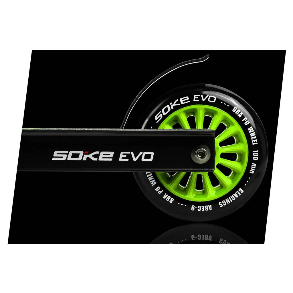 Skrejritenis SOKE EVO (1615-801212) Green (Urban) 100mm cena un informācija | Skrejriteņi | 220.lv