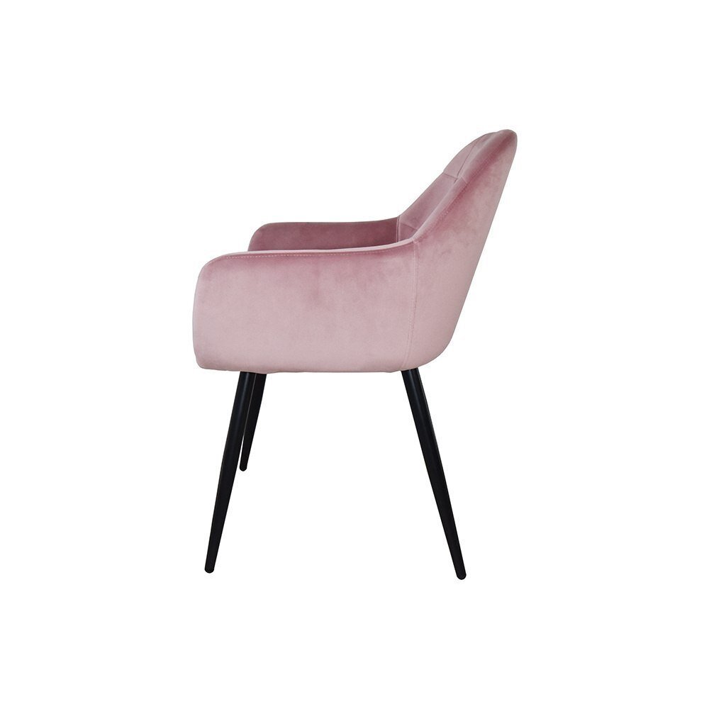 Velūra krēslu/atzveltnes krēslu komplekts, rozā cena un informācija | Virtuves un ēdamistabas krēsli | 220.lv