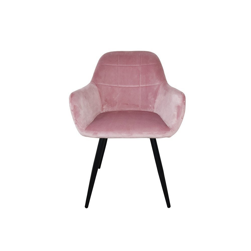 Velūra krēslu/atzveltnes krēslu komplekts, rozā cena un informācija | Virtuves un ēdamistabas krēsli | 220.lv