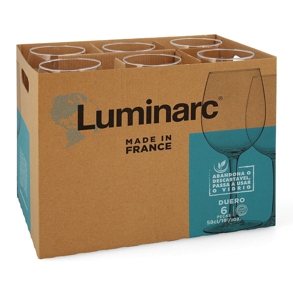 Vīna glāze Luminarc Duero Caurspīdīgs Stikls (580 ml) (6 gb.) cena un informācija | Glāzes, krūzes, karafes | 220.lv