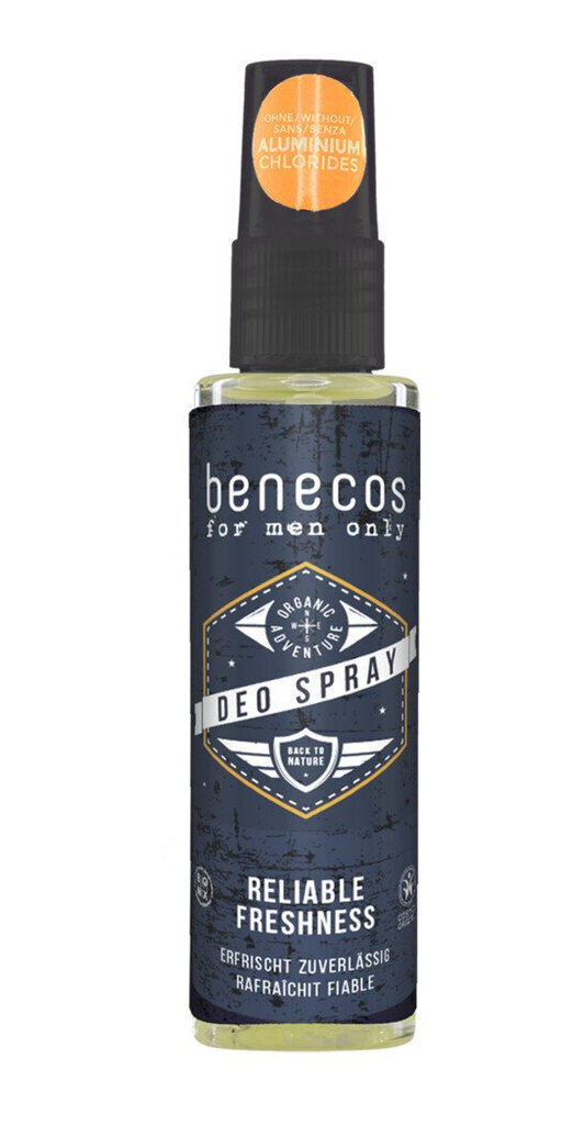 Izsmidzināms dezodorants vīriešiem Benecos For Men Only Deo Spray, 75 ml cena un informācija | Dezodoranti | 220.lv