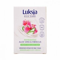 Мыло для рук и тела Luksja Silk Care Aloe Vera & Hibiscus, 100 г цена и информация | Мыло | 220.lv