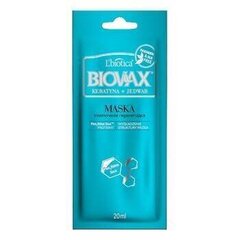 Atjaunojoša maska ​​ar keratīnu un zīdu L'biotica Biovax, 20 ml cena un informācija | Kosmētika matu stiprināšanai | 220.lv