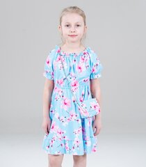 Bērnu kleita un plecu soma 232458 01, gaiši zils/rozā 232458*01-014 cena un informācija | Kleitas meitenēm | 220.lv