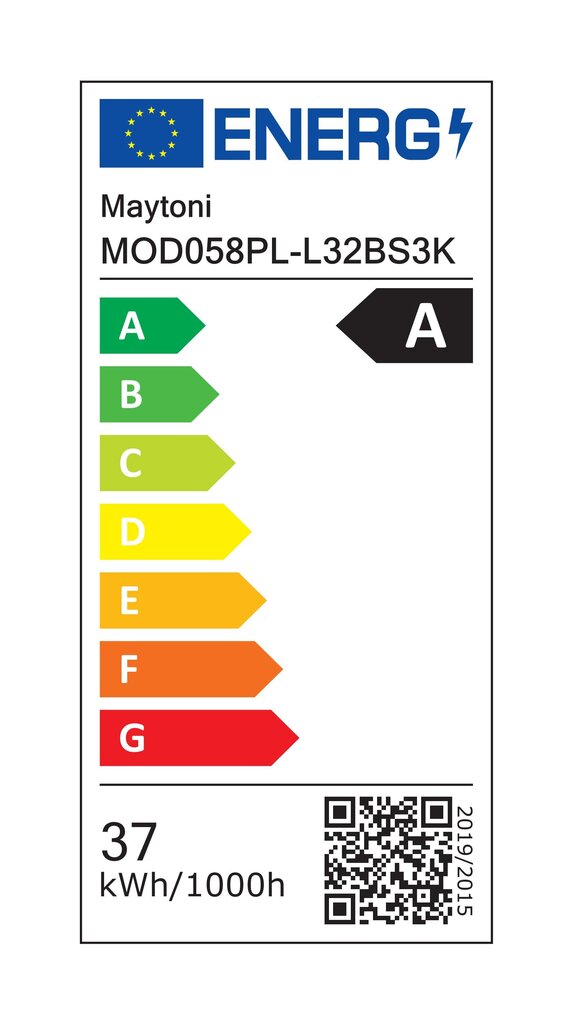 Sienas lampa Maytoni Modern Rim MOD058PL-L32BS3K Misiņš cena un informācija | Lustras | 220.lv