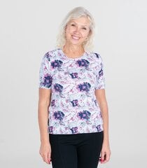 Sieviešu T-krekls 202172 01, balts/tumši zils 202172*01-XL cena un informācija | T-krekli sievietēm | 220.lv