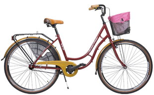 Велосипед Azimut Retro Lux 28" 2023, красный цвет цена и информация | Велосипеды | 220.lv