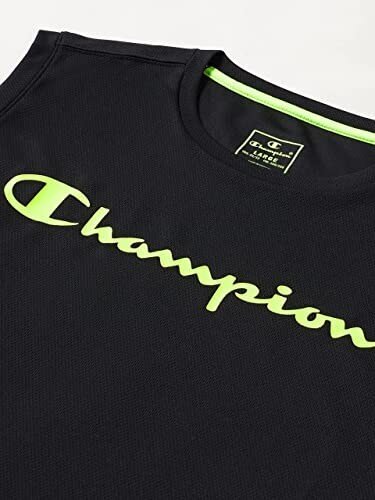 Champion bērnu t-krekls 306368*KK001, melns/salātu zaļš 8054112994667 cena un informācija | Zēnu krekli | 220.lv