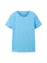 Женская футболка Tom Tailor 1037400*32688, голубая/белая 4066887742217 цена и информация | Женские футболки | 220.lv