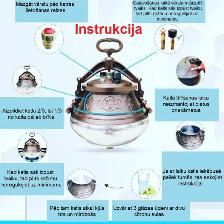 Rashko Baba Afganistānas kazans, 8 l (7,5 l) cena un informācija | Katli, tvaika katli | 220.lv