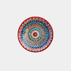 Uzbeku šķīvis - Ljagan Rištan 34 cm sarkans cena un informācija | Trauki, šķīvji, pusdienu servīzes | 220.lv