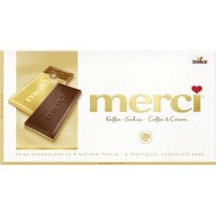 Шоколадная Merci Coffee & Cream 100 g. 4 набор упаковки цена и информация | Сладости | 220.lv