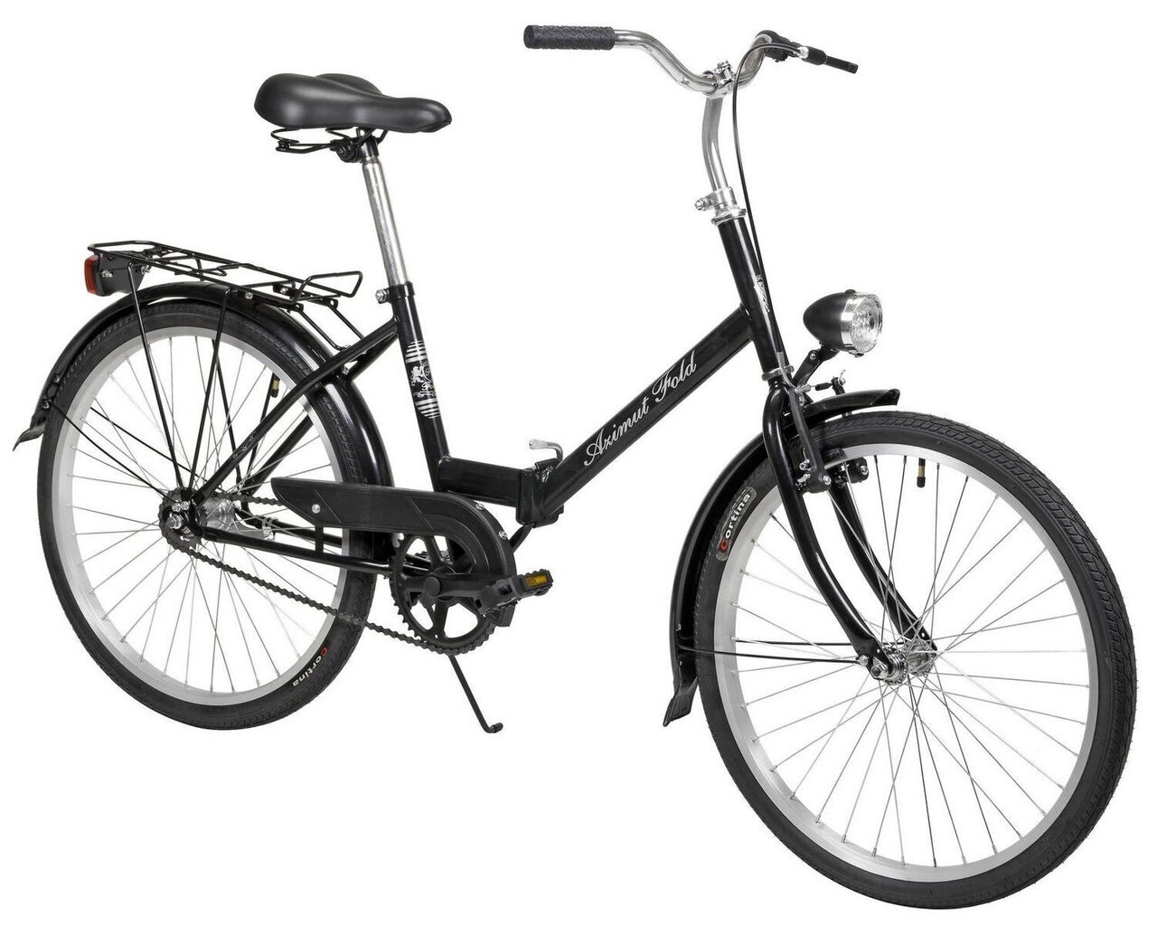 Saliekams velosipēds Azimut Fold 24" 2023, melns cena un informācija | Velosipēdi | 220.lv
