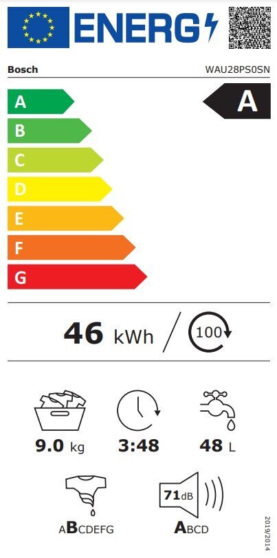 Bosch WAU28PS0SN cena un informācija | Veļas mašīnas | 220.lv